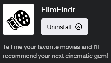 「FilmFindr(フィルムファインダー)」ChatGPTで映画を検索するプラグイン