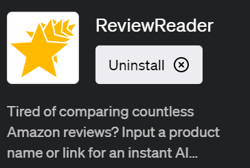 「ReviewReader(レビューリーダー)」Amazonの商品レビューを分析してくれるChatGPTプラグイン