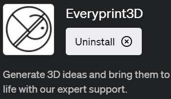ChatGPTで3Dプリントデザインが可能なプラグイン「Everyprint3D(エブリプリントスリーディー)」の使い方