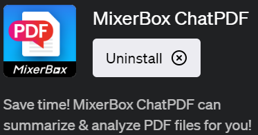 ChatGPTでPDF解析が可能なプラグイン「MixerBox ChatPDF（ミクサーボックス チャットPDF）」の使い方