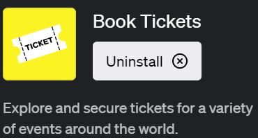 ChatGPTでイベントチケットを予約できるプラグイン「Book Tickets(ブック・チケッツ)」の使い方