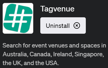 ChatGPTでイベント会場探しが可能なプラグイン「Tagvenue(タグヴェニュー)」の使い方