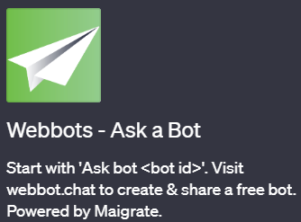 ChatGPTでウェブ情報を取得できるプラグイン「Webbots - Ask a Bot(ウェブボッツ - アスク・ア・ボット)」の使い方と活用法