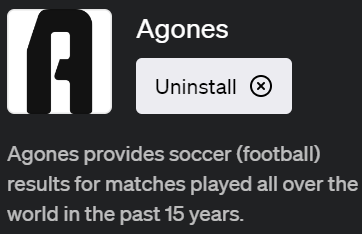 ChatGPTでサッカー試合結果を取得できるプラグイン「Agones（アゴネス）」の使い方