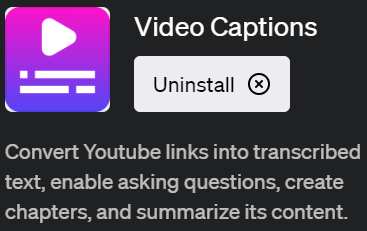ChatGPTでビデオを文字起こしできるプラグイン「Video Captions（ビデオキャプションズ）」の使い方