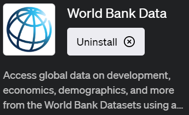 ChatGPTで世界経済データを取得できるプラグイン「World Bank Data（ワールド・バンク・データ）」の使い方