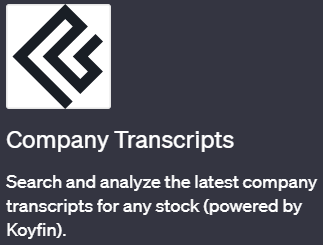 ChatGPTで企業の決算説明会のトランスクリプトを検索できるプラグイン「Company Transcripts(カンパニー・トランスクリプツ)」の使い方