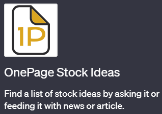 ChatGPTで株式投資のアイデアを一覧化できるプラグイン「OnePage Stock Ideas(ワンページ・ストック・アイデアズ)」の使い方