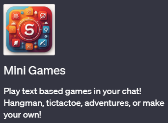 ChatGPTで楽しめるプラグイン「Mini Games(ミニゲームズ)」の使い方