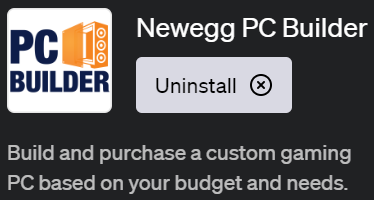 ChatGPTで自分だけのPCを設計できるプラグイン「Newegg PC Builder（ニューエッグ PC ビルダー）」の使い方
