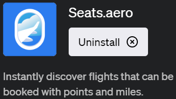 ChatGPTで航空券検索が可能なプラグイン「Seats.aero(シーツ・エアロ)」の使い方