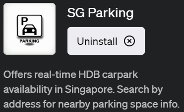 ChatGPTで駐車場情報を取得できるプラグイン「SG Parking(エスジーパーキング)」の使い方