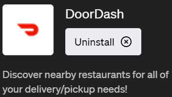 ChatGPTと連携可能な「DoorDash(ドアダッシュ)」プラグインで近くのレストランを発見しよう！