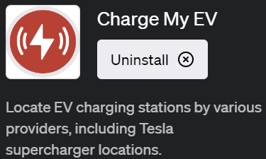 ChatGPTと連携可能な電気自動車充電ステーション検索プラグイン「Charge My EV(チャージ・マイ・イーブイ)」の使い方