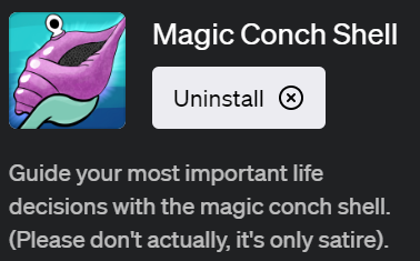 「Magic Conch Shell（マジック・コンク・シェル）」ChatGPTで未来を予見する神秘的なプラグイン