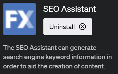 「SEO Assistant(エスイーオーアシスタント)」ChatGPTで検索エンジン最適化(SEO)のキーワード情報を生成できるプラグイン