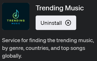 「Trending Music(トレンディング ミュージック)」ChatGPTで世界中の音楽トレンドをリアルタイムで探索できるプラグイン
