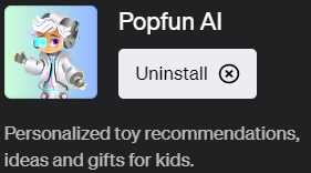 ChatGPTでおもちゃの推薦ができるプラグイン「Popfun AI(ポップファン・エーアイ)」の使い方