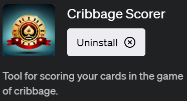 ChatGPTでクリブッジのスコアを計算できるプラグイン「Cribbage Scorer(クリブッジ・スコアラー)」の使い方