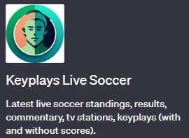 ChatGPTでサッカー情報をリアルタイムで取得できるプラグイン「Keyplays Live Soccer(キープレイズ・ライブ・サッカー)」の使い方