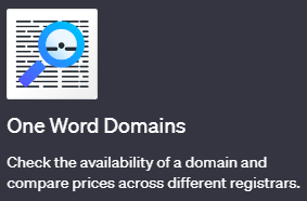 ChatGPTでドメイン名を検索できるプラグイン「One Word Domains(ワン・ワード・ドメインズ)」の使い方