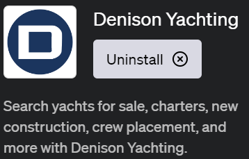 ChatGPTでヨット検索ができるプラグイン「Denison Yachting(デニソン・ヨッティング)」の使い方