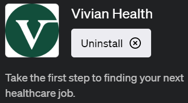 ChatGPTで医療業界の求人探しができるプラグイン「Vivian Health(ヴィヴィアン・ヘルス)」の使い方