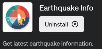 ChatGPTで地震情報を取得できるプラグイン「Earthquake Info(アースクェイク・インフォ)」の使い方