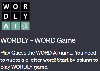 ChatGPTで英単語ゲームが楽しめるプラグイン「WORDLY - WORD Game（ワードリー・ワードゲーム）」の使い方