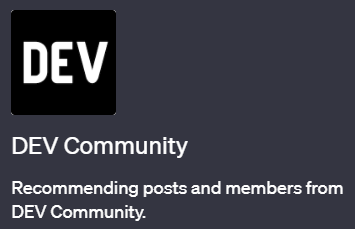 ChatGPTで記事やユーザーを探索できるプラグイン「DEV Community(デブ・コミュニティ)」の使い方