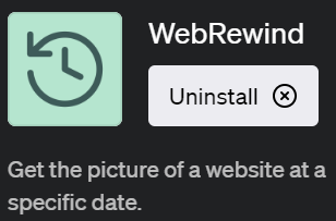 ChatGPTで過去のウェブサイトを見るプラグイン「WebRewind（ウェブリワインド）」の使い方